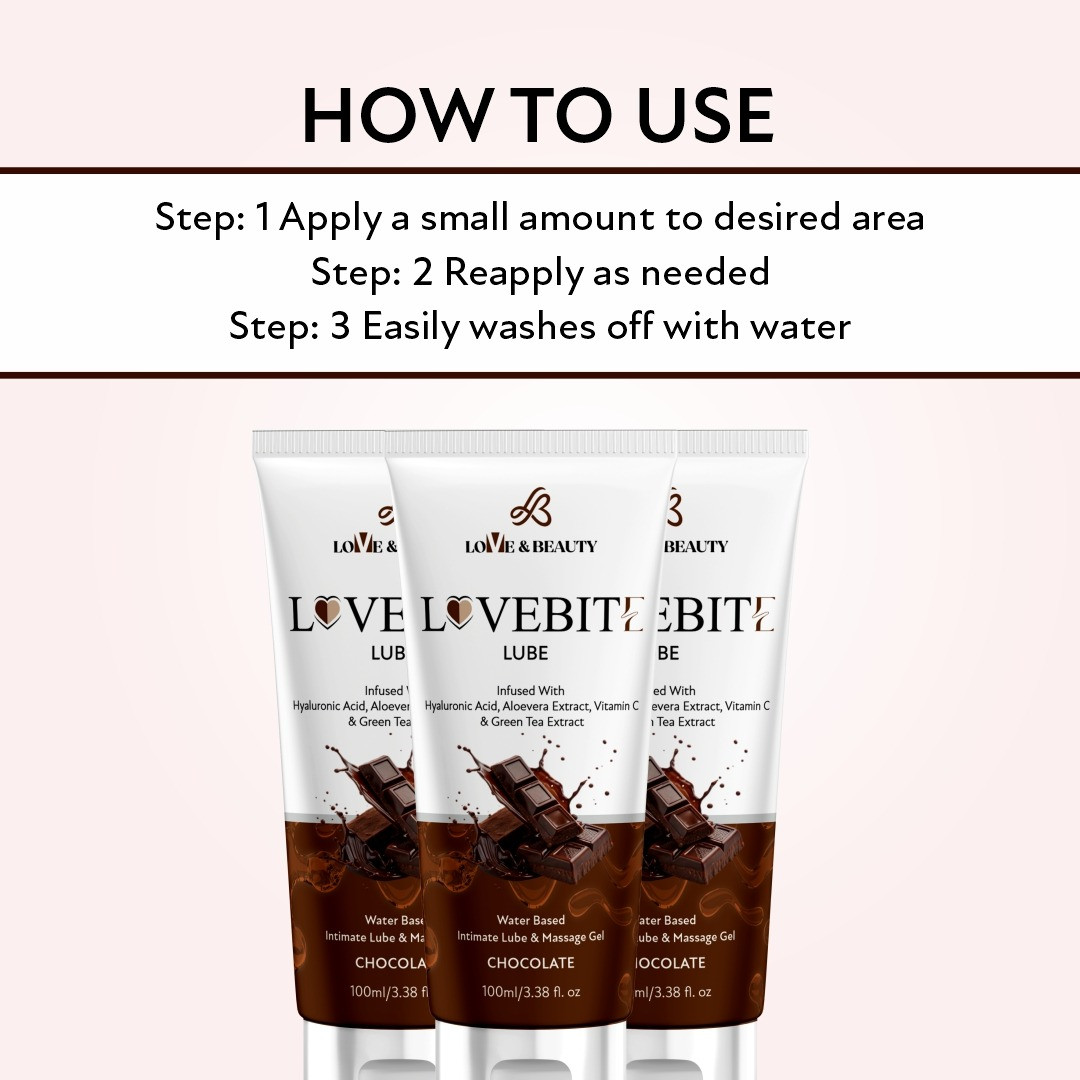 LOVE AND BEAUTY LOVEBITE CHOCOLATE FLAVOUR - LUBRICANT AND MASSAGE GEL ( 100 ML )